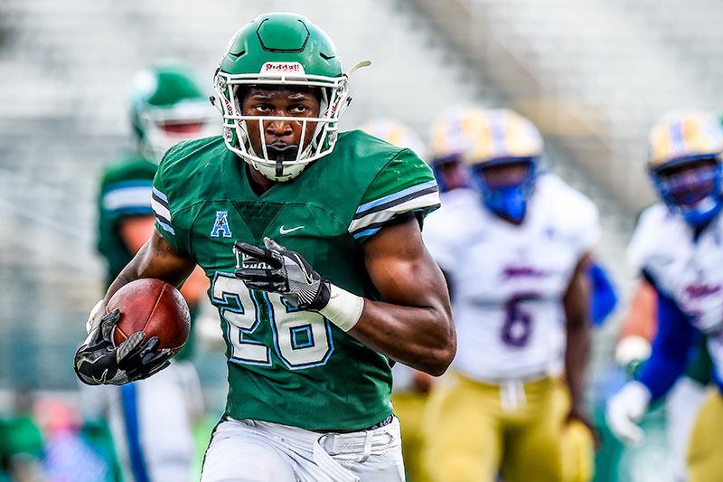 The Green Wave football team didn’t let the threat of Hurricane Nate take the wind out of their sails in their lopsided win against the University of Tulsa. 