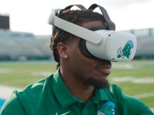 Virtual reality-based mindfulness headsets are used to support Tulane student-athletes.