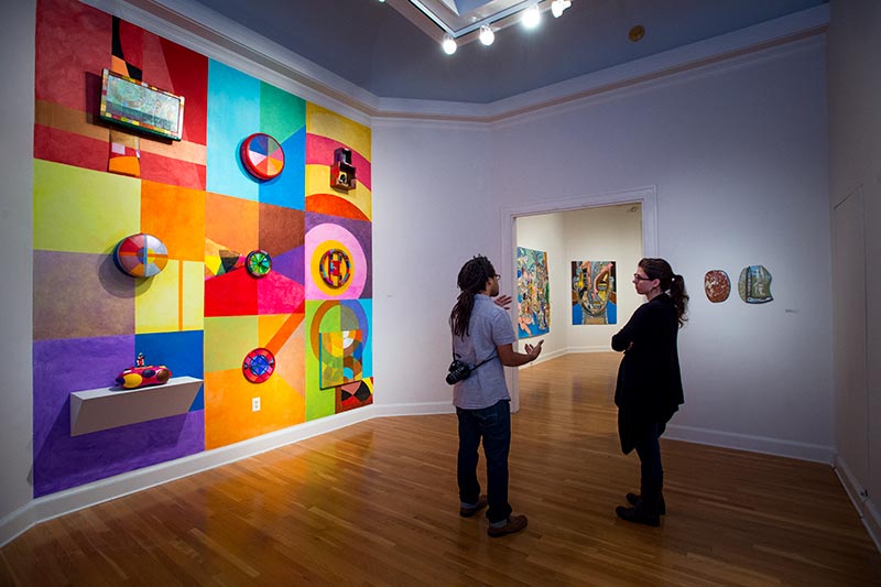 Group exhibit in Carroll Gallery is loaded with color, texture and perspective.
