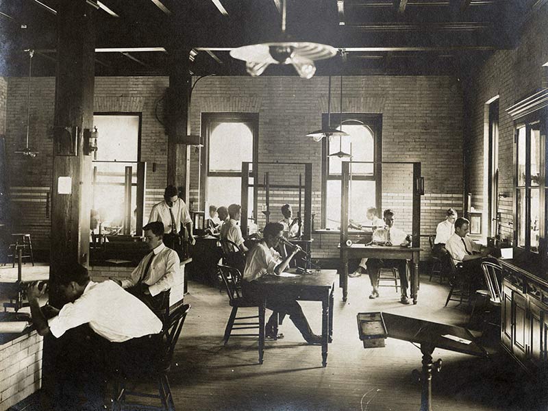The advanced physics lab in Hebert Hall was innovative in the early 20th century.