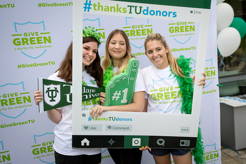 Students participate in 24-hour Give Green campaign.