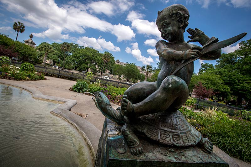 Up close and personal with some of the details of Audubon Park’s Gumbel Memorial Fountain.