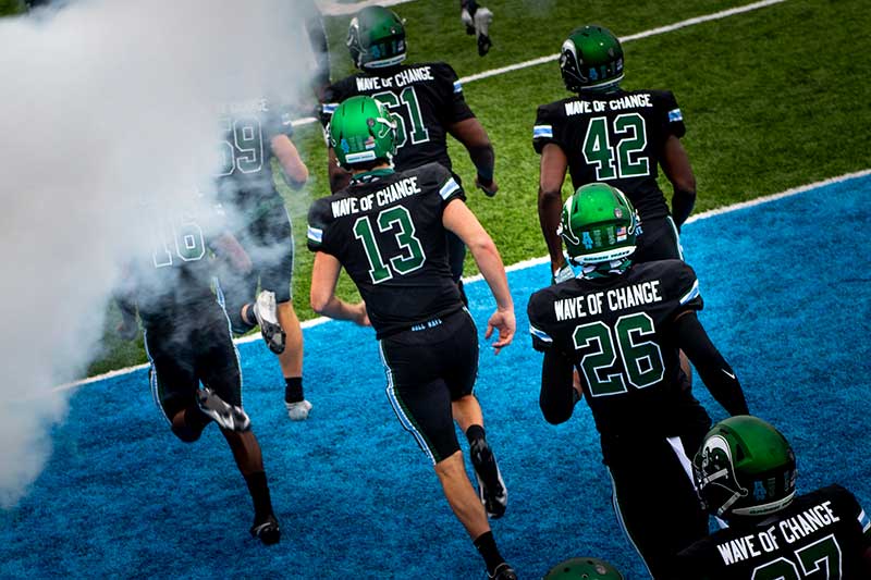 Tulane Green Wave football team debuts Wave of Change jerseys during 2020 Homecoming game 