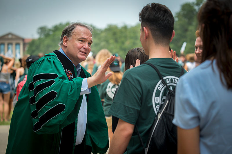 One of the most enduring Tulane ceremonies, the President's Convocation officially welcomes the Class of 2022 into the Tulane community.