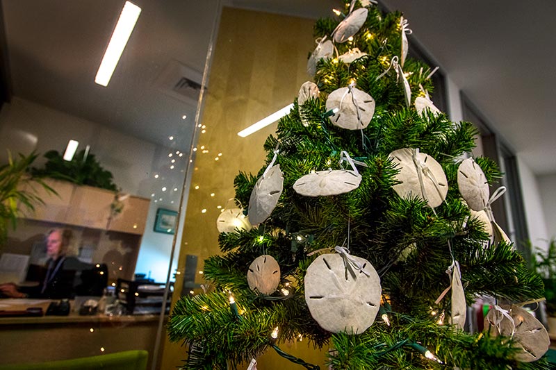 Unusual ornaments add a spin to traditional Christmas decor.