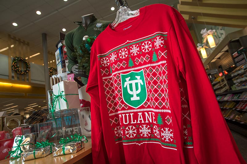 Your one-stop shop for holiday swag is the Tulane Bookstore.