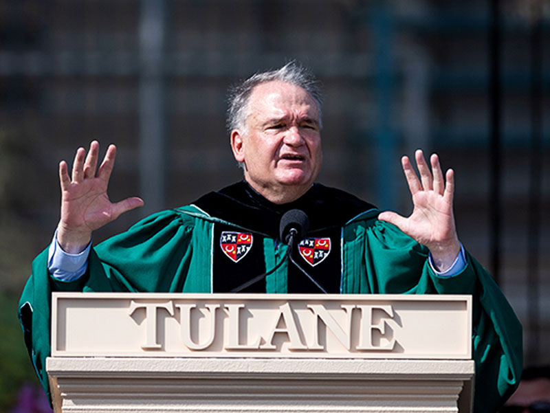 President Mike FItts at Tulane 2022 Commencement