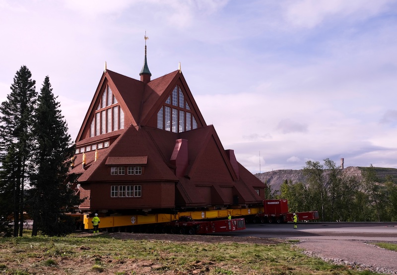 Church in Sweden moved inland 