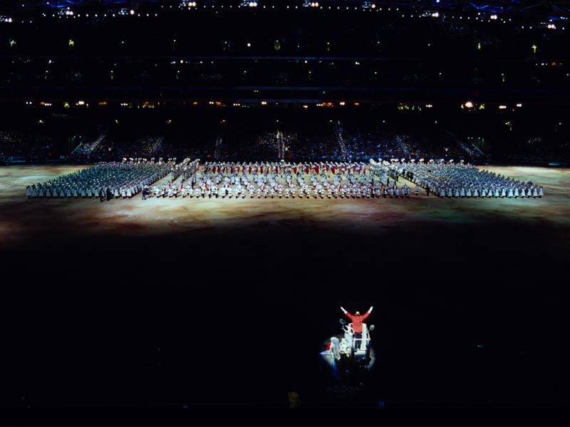 Barry Spanier served as the artistic director of the Sydney Olympic band in 2000. The 2,000 members of the marching band in Syndey came from 23 different nations and took years of planning, show design recruiting and practice.