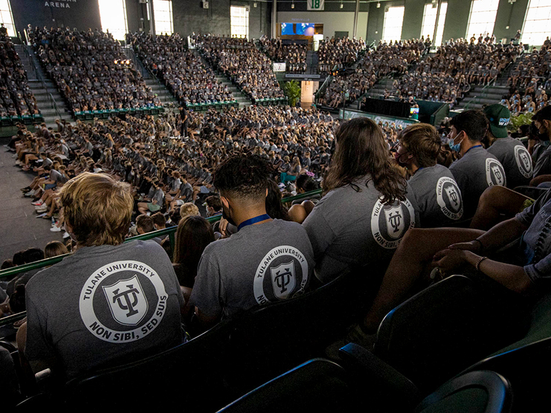 Tulane Convocation 2021 at Fogelman Arena in Devlin Fieldhouse