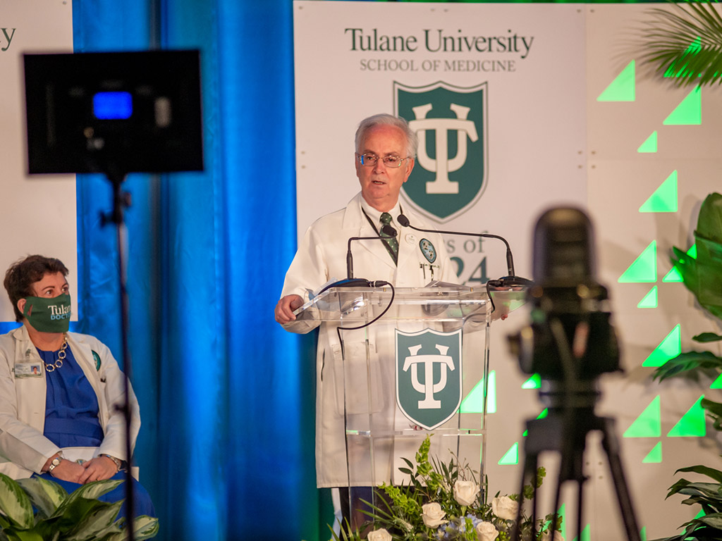 Dr. Lee Hamm at Tulane White Coat Ceremony