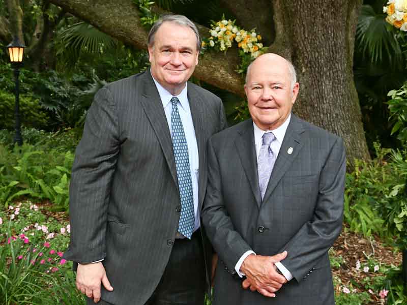 President Michael Fitts and Walter Blessey