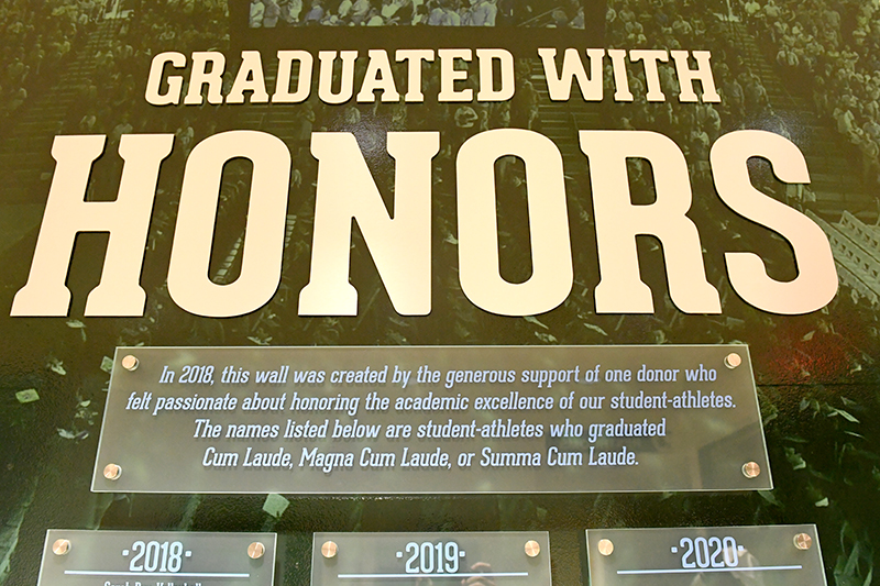 Tulane Athletics Graduated with Honors Wall