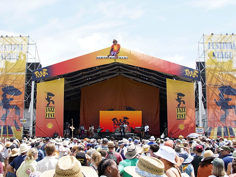 Jazz Fest stage in New Orleans
