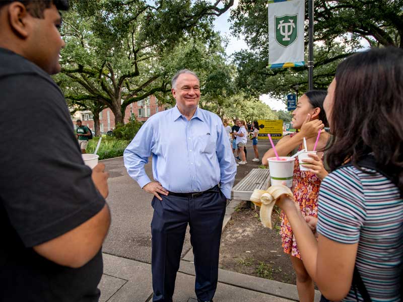 Join President Michael Fitts for ice cream at this week’s “MikeDrop” on Monday, Aug. 21. (Photo by Paula Burch-Celentano).