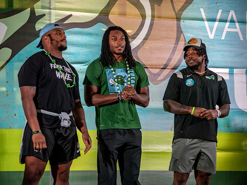 Three of the Tulane football team captains, Sincere Haynesworth, Dorian Williams and Nick Anderson, share their excitement for the upcoming game and thank the fans for their continued support.
