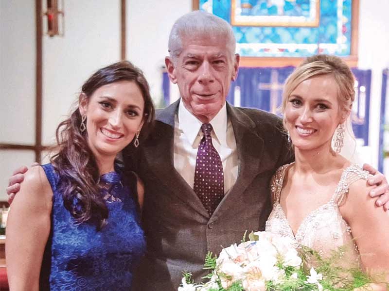 The estate of the late Alan H. Rosenbloum has contributed $1.5 million to Tulane Athletics. Alan H. Rosenbloum (middle) is shown here with Victoria Russo (left) and Meredith Russo Frazier (right). (Photo courtesy of the Rosenbloum Estate)