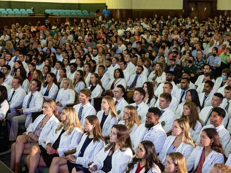Tulane School of Medicine Class of 2026 at the White Coat Ceremony. 