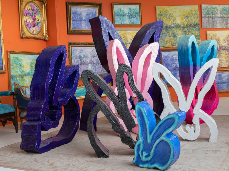 bunny sculptures