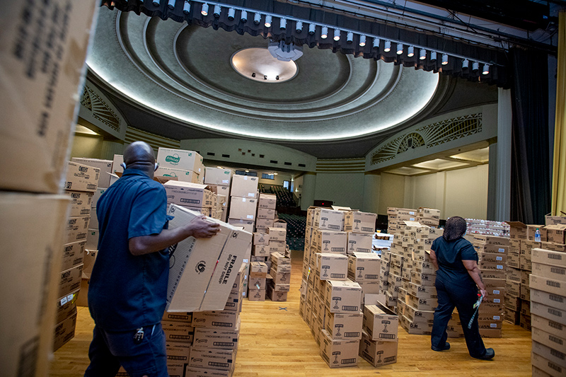 Food distribution Hurricane Marco