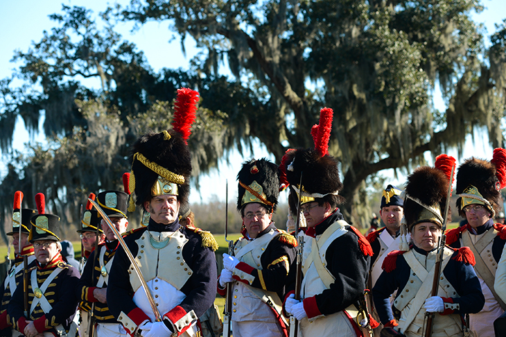 Ceremony marks the commemoration of the Battle of New Orleans.