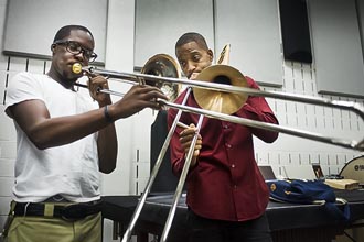 Teaching at the Trombone Shorty Academy