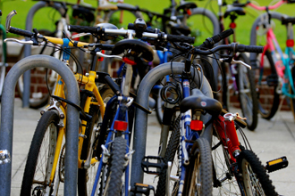Bikes on the uptown campus Bikes on the uptown campus