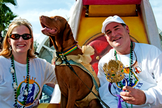 King Barkus with Virginia and Bruce Wallis
