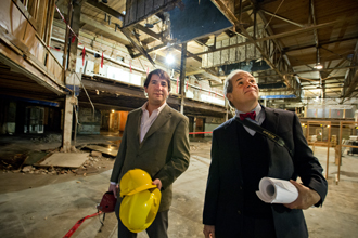 Architects tour Circle Food, ready for reconstruction.