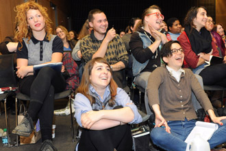 Tulane audience at Alison Bechdel's lecture.