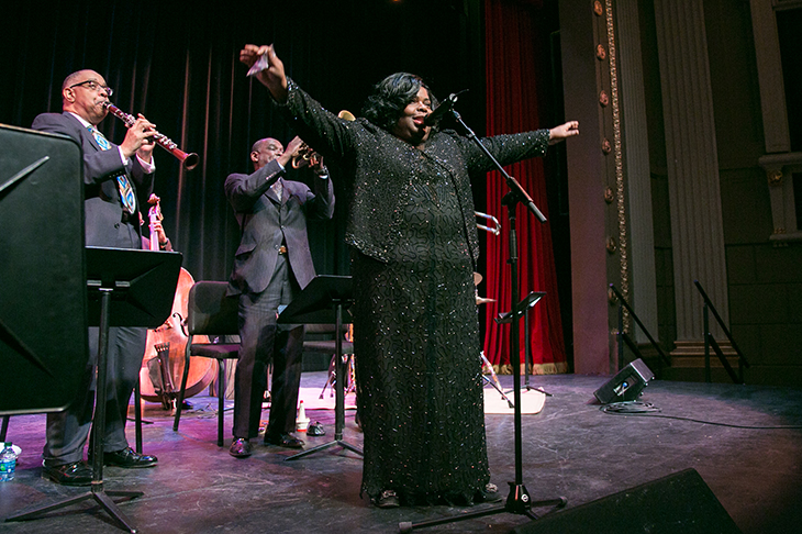 Cynthia Girtley sings with Dr. Michael White&#39;s Original Liberty Jazz Band at 