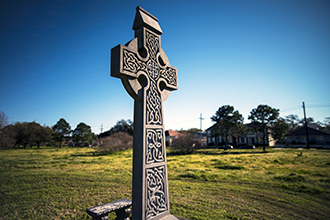 Celtic cross in New Basin Canal Park