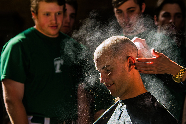 Tulane Baseball team shaves heads for charity