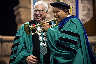 President Scott Cowen and Wynton Marsalis President Scott Cowen and Wynton Marsalis