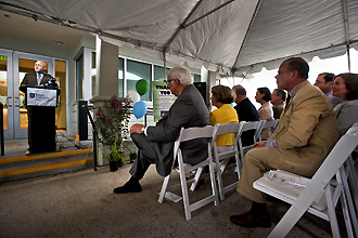 Mayor Mitch Landrieu speaks at the dedication of the clinic. Mayor Mitch Landrieu speaks at the dedication of the clinic.