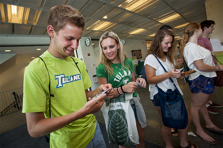 New students take the plunge into university life.