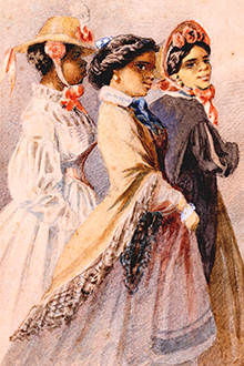 Early drawing of women of color