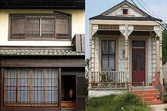 Similar houses in Japan and New Orleans