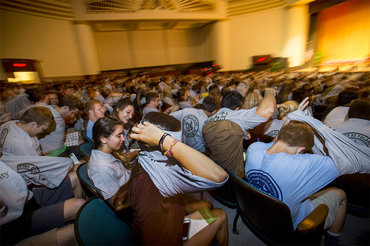 Convocation acquaints students with Tulane tradition.