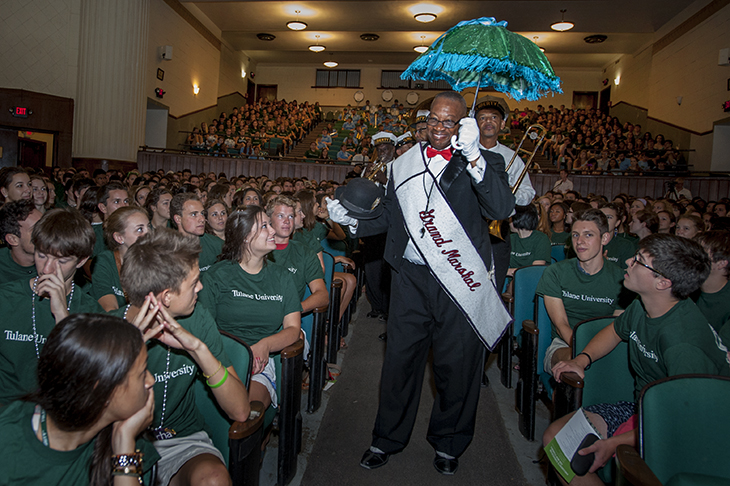 Convocation ceremony welcomes first-year students with Crescent City style. 