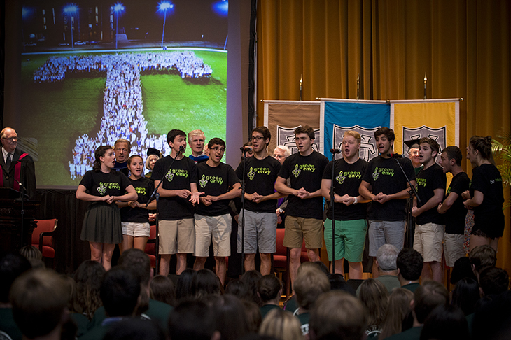 Convocation ceremony welcomes first-year students with Crescent City style. 