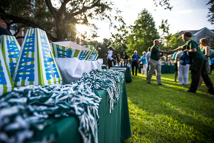 Food, friends and plenty of school spirit helped kick off the Green Wave football season. 