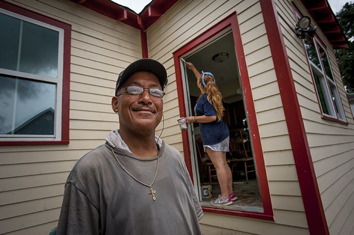 Emanuel Odoms at his house in the Ninth Ward