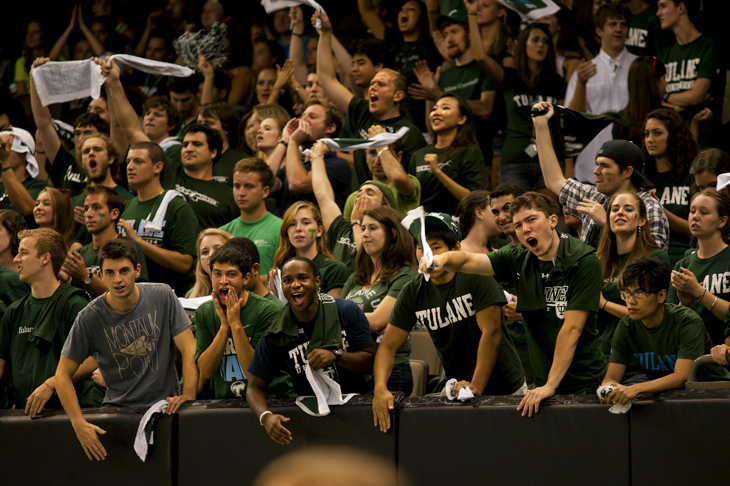 Cheering students