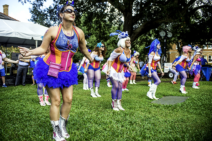 Runners, walkers and partiers took to the uptown campus to help in the fight against prostate cancer.