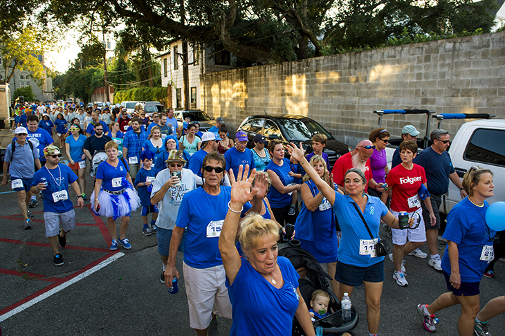 Blue colors were shining through during prostate cancer fundraiser.