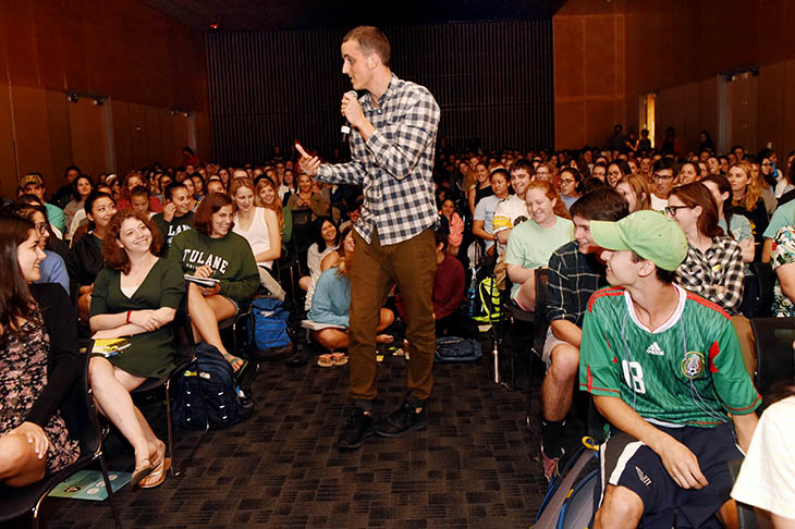 Kevin Breel on Tulane University uptown campus Kevin Breel on Tulane University uptown campus