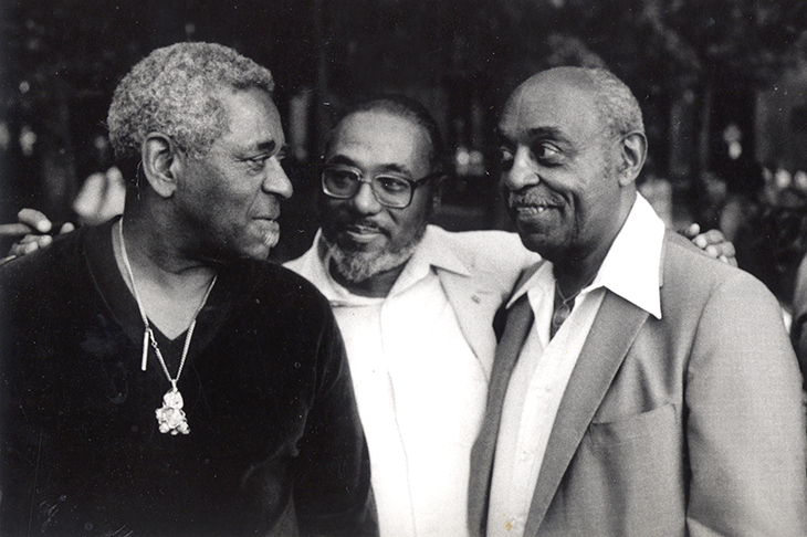 Hale Smith, center, Dizzy Gillespie, left, Benny Carter Hale Smith, center, Dizzy Gillespie, left, Benny Carter