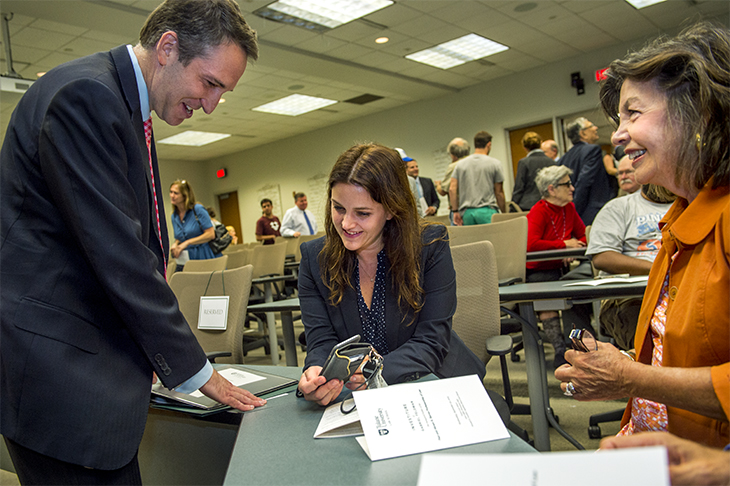 Law professor Gabe Feldman shares his investiture with family.