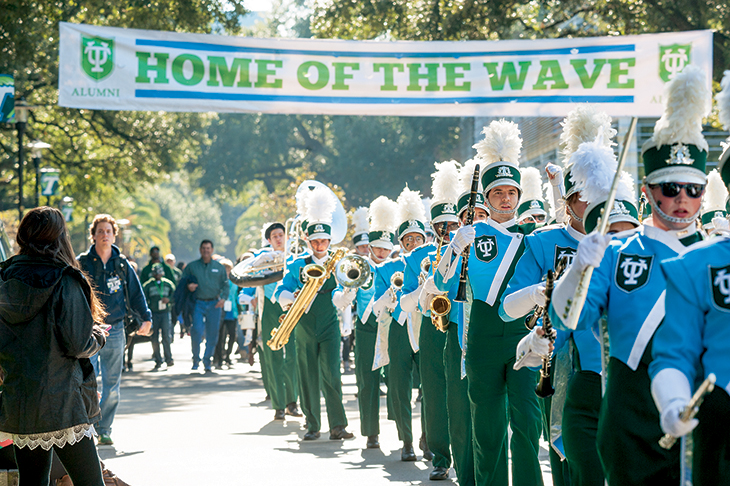 Tulane University Marching Band at Homecoming